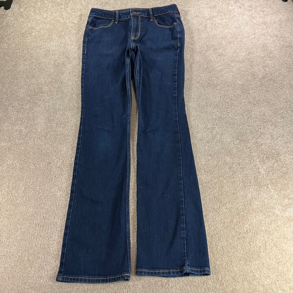 Old Navy Wow Boot-Cut Jeans Womens 4 Dark Wash‎ Blue Mid-Rise Stretch